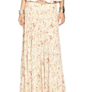 Denim & Supply floral tiered cotton maxi skirt size L NWT